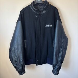Vintage 90s Men’s Canada Sportswear Black Varsity Bomber Jacket ‘Davis Pontiac’